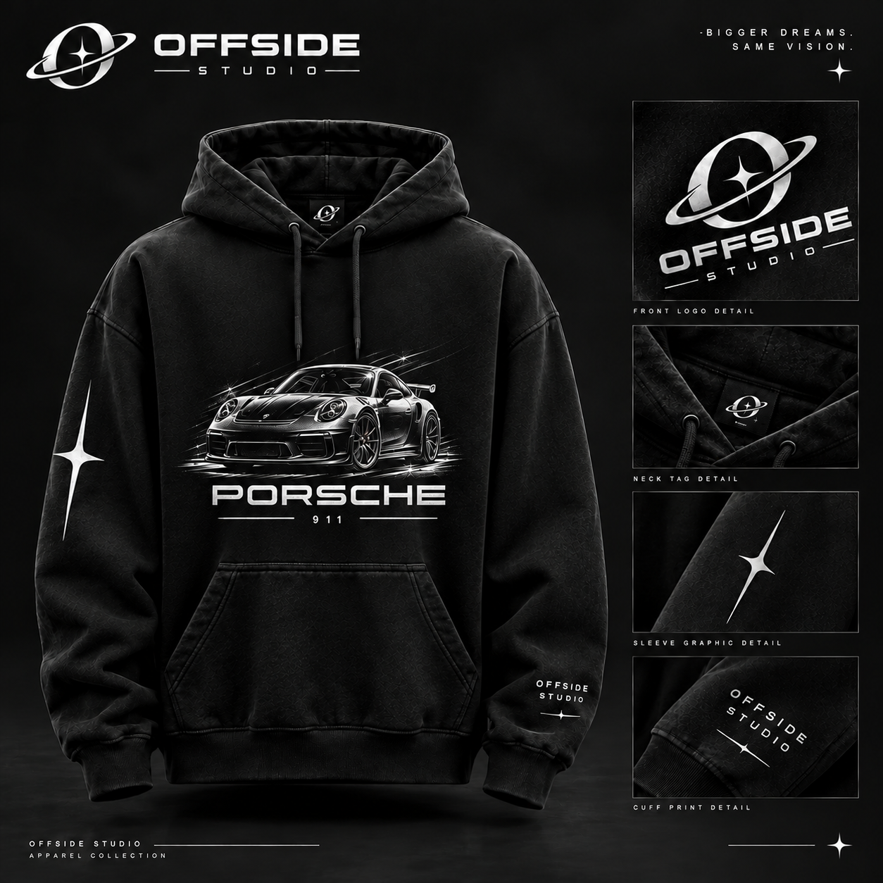 Offside World Porsche 911 graphic hoodie
